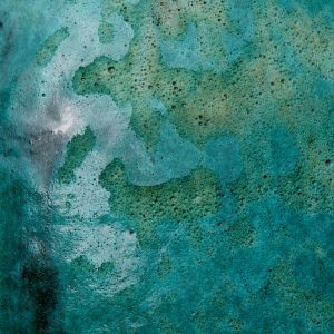 Blue green Pottery Glaze Abstract