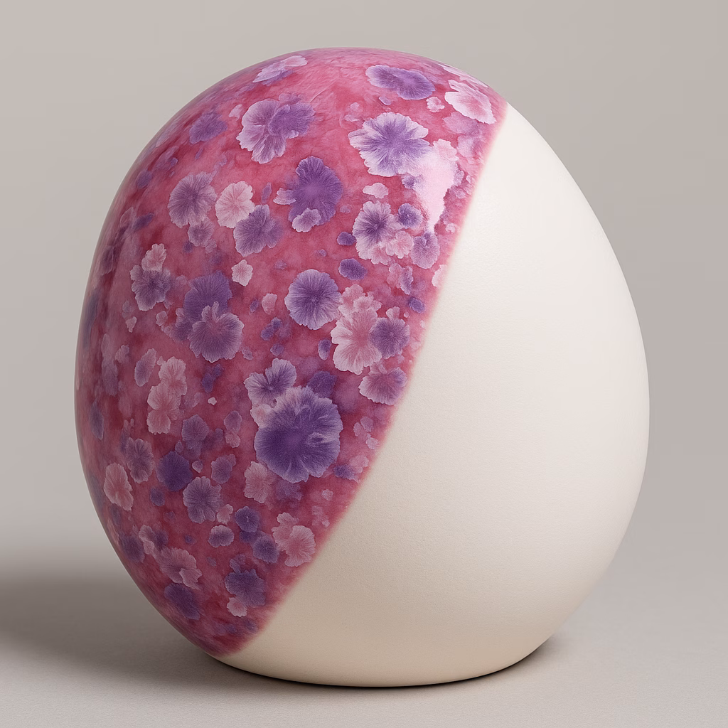 Creazioni Ceramiche Uniche: Un Manufatto con Pink Plum e White Satin Matte 9 cover image 5869 png