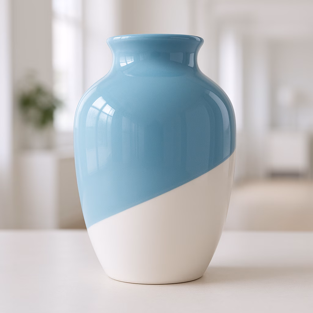 Creazione di un Vaso Contemporaneo Bicolore con Smalto Light Blue Glossy e White Glossy 9 Immagine Creazione di un Vaso Contemporaneo Bicolore con Smalto Light Blue Glossy e White Glossy