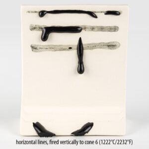 Linee orizzontali cotte verticalmente, ossidazione a 1220 °C