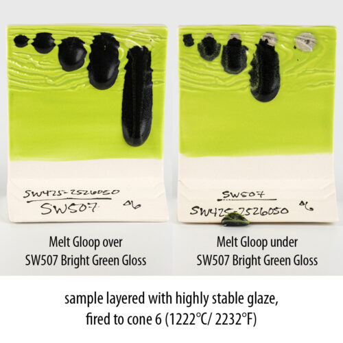 Sovrapposizione con smalto altamente stabile, ossidazione a 1220 °C