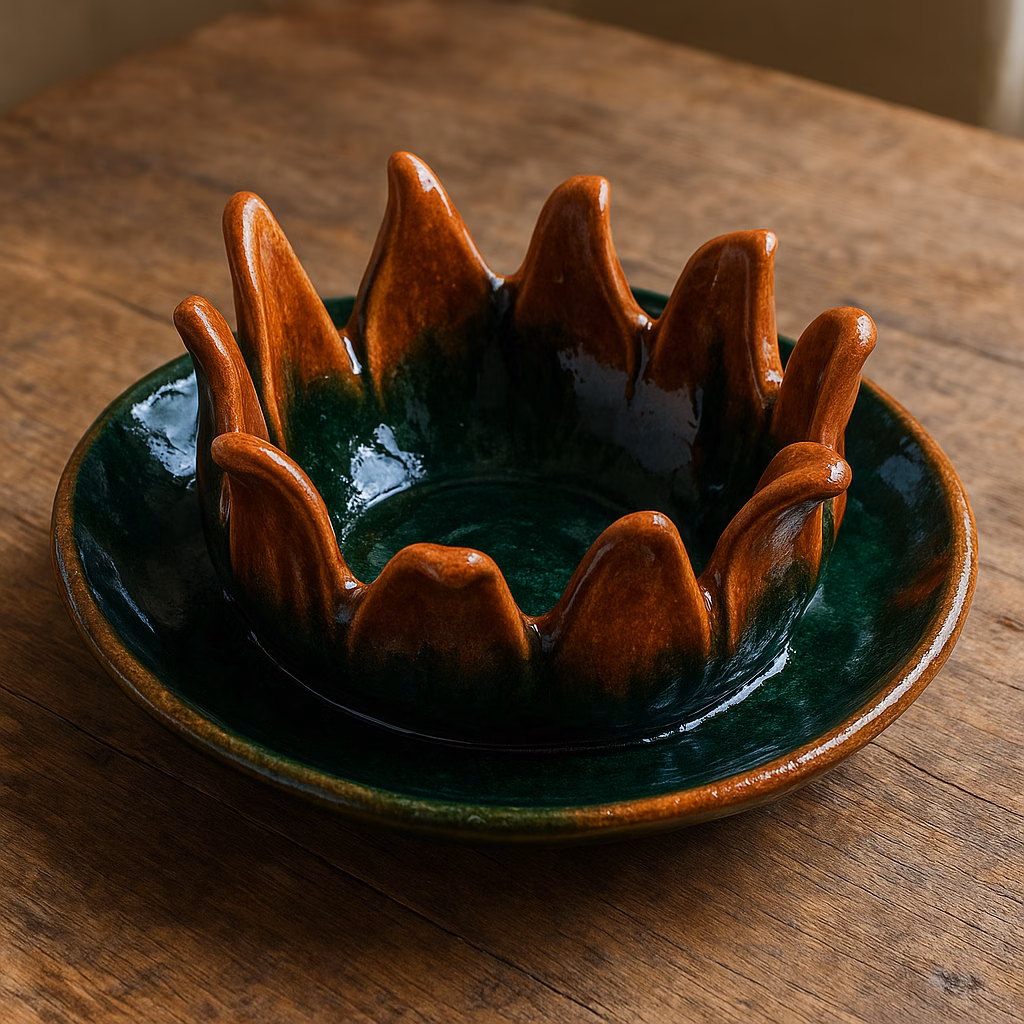 Immagine Creare un Centrotavola Naturale: Combinazione di Bottle Green e Cinnamon per un Manufatto Unico