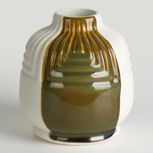 vaso con pennellata verde oliva