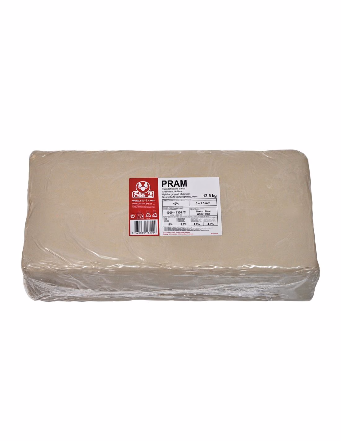 Argilla PRAM refrattaria bianca 0-1.5 mm SIo-2 - immagine 2