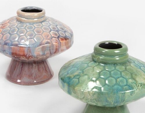 Due vasi dipinti con colori Elements e Pottery Cascade